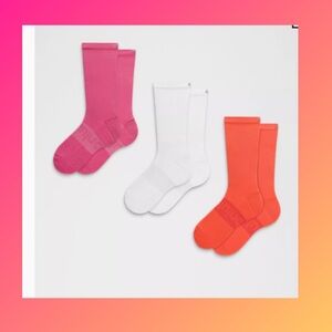 Lululemon Power Stride Crew Socks 3 Pack Size XL NWT